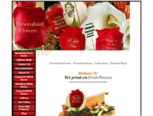 Tablet Screenshot of personalizedflowers.com